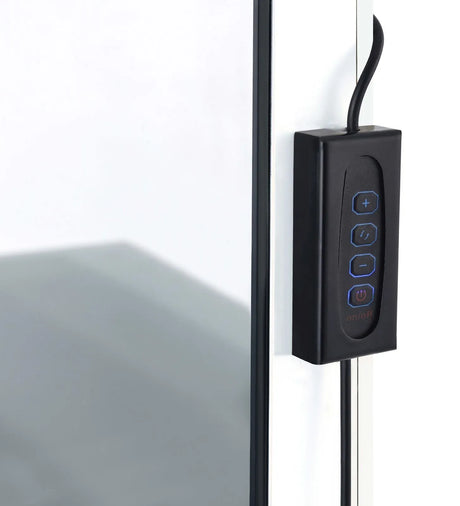 Eliza White and Chrome 2-piece Vanity Set with Hollywood Lighting by Coaster at Eve Furniture