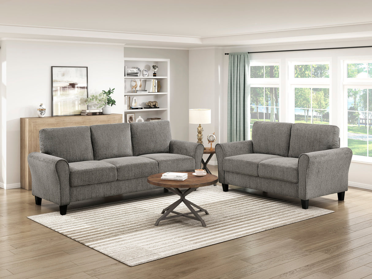 Ellery Pewter Loveseat by Homelegance at Eve Furniture