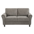 Ellery Pewter Loveseat by Homelegance at Eve Furniture