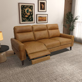 Elliot Incliner Sofa Left - Waxy Tan Leather by Ashcroft Imports at Eve Furniture
