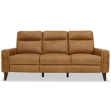Elliot Incliner Sofa Left - Waxy Tan Leather by Ashcroft Imports at Eve Furniture