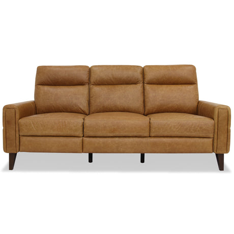 Elliot Incliner Sofa Left - Waxy Tan Leather by Ashcroft Imports at Eve Furniture