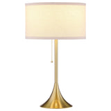 Elmira Gold 24-inch Drum Shade Metal Table Lamp by Coaster at Eve Furniture