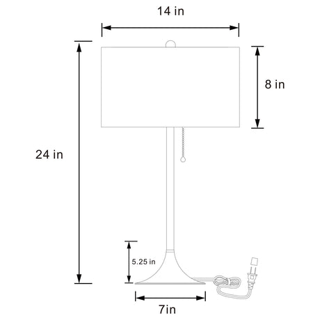 Elmira Gold 24-inch Drum Shade Metal Table Lamp by Coaster at Eve Furniture