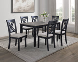 Eloise Light Gray 7-Piece Dining Set by Crown Mark at Eve Furniture