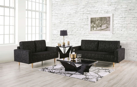 Elverum Black Loveseat by Furniture of America at Eve Furniture