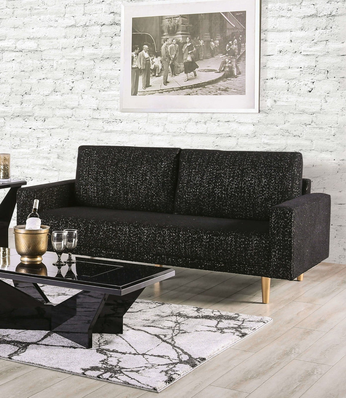 Elverum Black Sofa by Furniture of America at Eve Furniture
