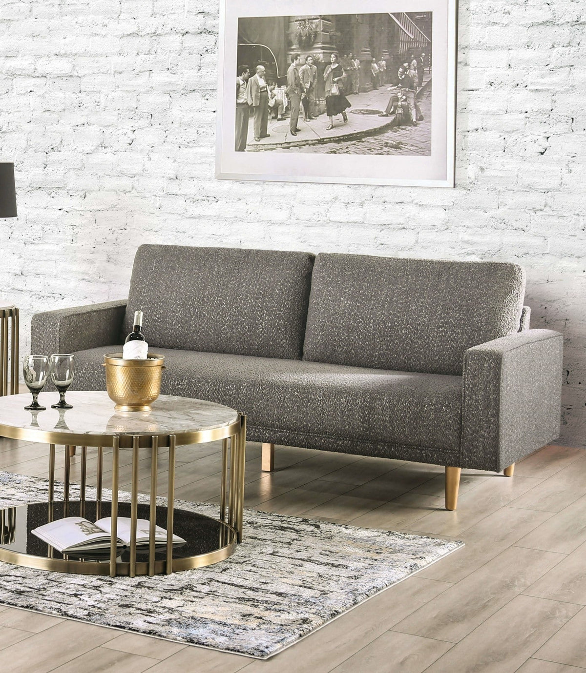 Elverum Charcoal Gray Sofa by Furniture of America at Eve Furniture