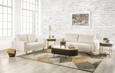 Elverum Off-White Loveseat by Furniture of America at Eve Furniture