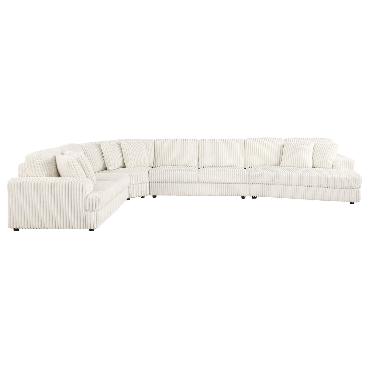 Emberson Ivory 4-Piece Upholstered Modular Sectional Sofa by Coaster at Eve Furniture
