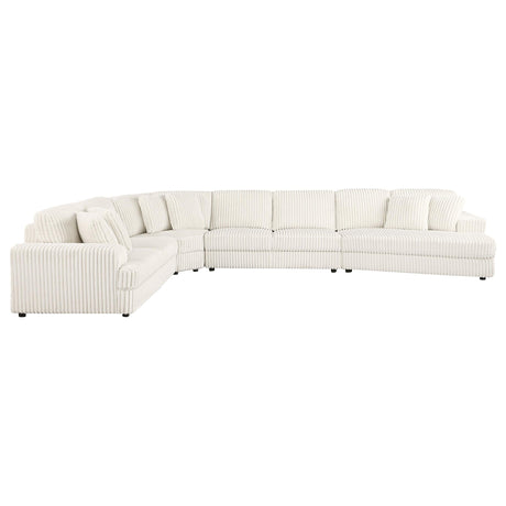 Emberson Ivory 4-Piece Upholstered Modular Sectional Sofa by Coaster at Eve Furniture