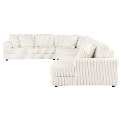 Emberson Ivory 4-Piece Upholstered Modular Sectional Sofa by Coaster at Eve Furniture