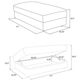 Emberson Ivory Upholstered Rectangular Storage Ottoman by Coaster at Eve Furniture