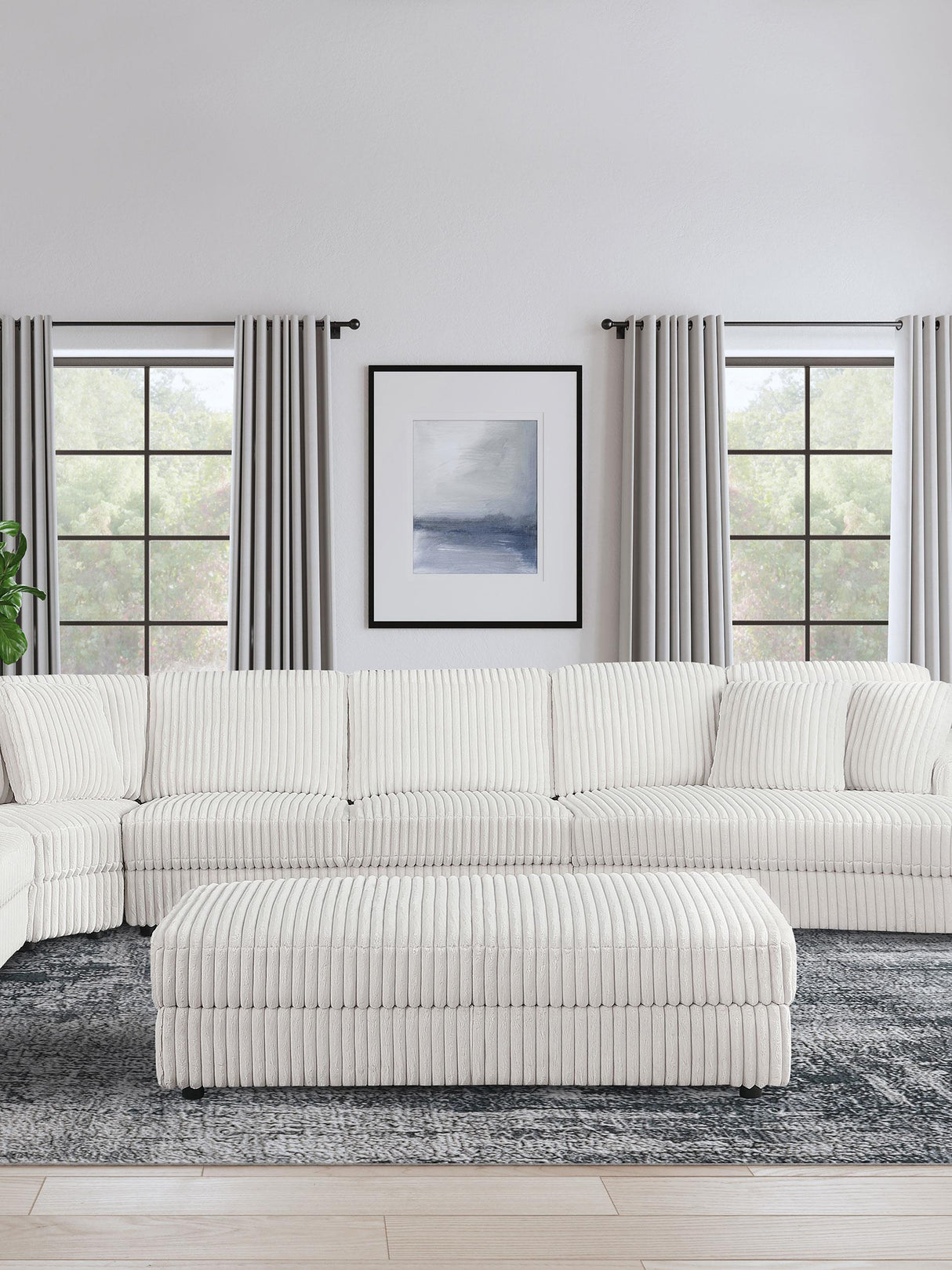 Emberson Ivory Upholstered Rectangular Storage Ottoman by Coaster at Eve Furniture