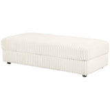 Emberson Ivory Upholstered Rectangular Storage Ottoman by Coaster at Eve Furniture