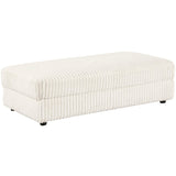 Emberson Ivory Upholstered Rectangular Storage Ottoman by Coaster at Eve Furniture