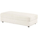 Emberson Ivory Upholstered Rectangular Storage Ottoman by Coaster at Eve Furniture