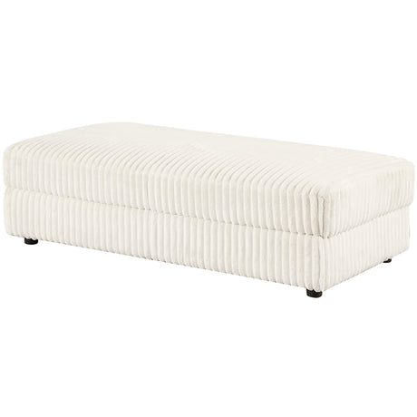 Emberson Ivory Upholstered Rectangular Storage Ottoman by Coaster at Eve Furniture