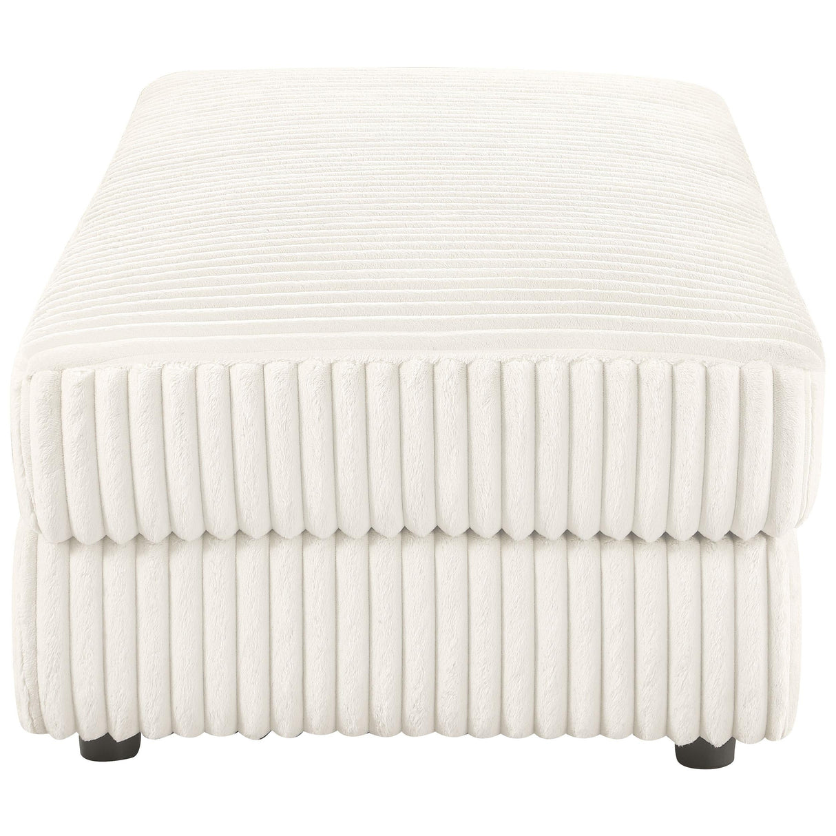 Emberson Ivory Upholstered Rectangular Storage Ottoman by Coaster at Eve Furniture