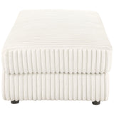 Emberson Ivory Upholstered Rectangular Storage Ottoman by Coaster at Eve Furniture