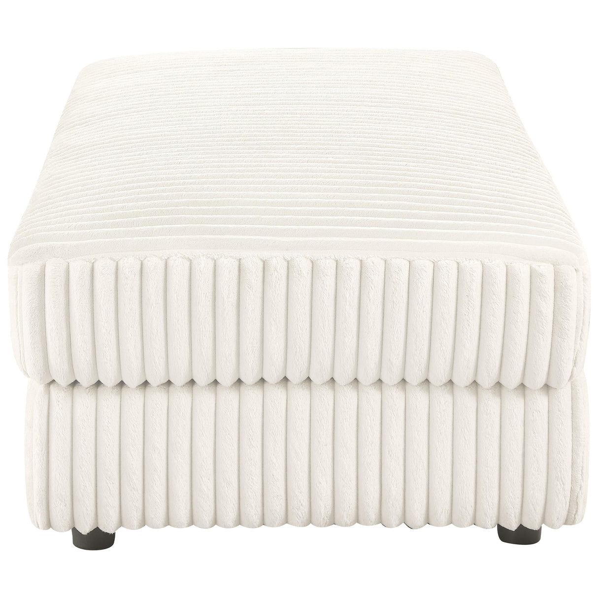 Emberson Ivory Upholstered Rectangular Storage Ottoman by Coaster at Eve Furniture