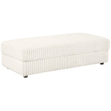 Emberson Ivory Upholstered Rectangular Storage Ottoman by Coaster at Eve Furniture