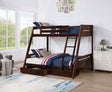 Emilee Espresso Twin/Full Bunk Bed by Furniture of America at Eve Furniture