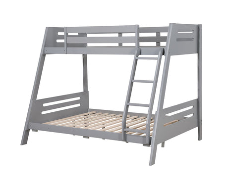 Emilee Gray Twin/Full Bunk Bed by Furniture of America at Eve Furniture