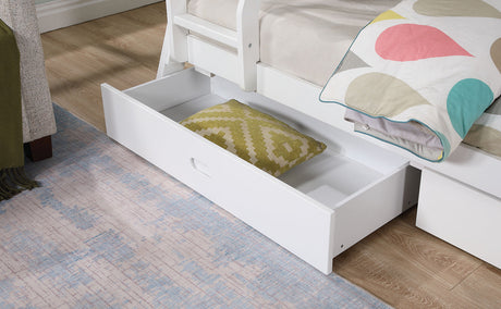 Emilee White Twin/Full Bunk Bed by Furniture of America at Eve Furniture