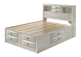 Emily White King Storage Platform Bed by Crown Mark at Eve Furniture