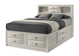 Emily White King Storage Platform Bed by Crown Mark at Eve Furniture