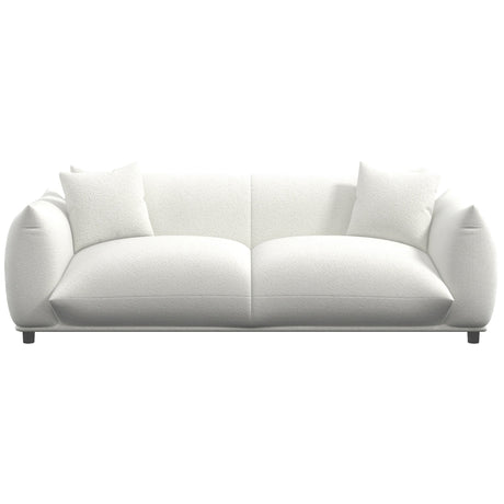Emma Mid Century Modern Luxury Cream Boucle Sofa by Ashcroft Imports at Eve Furniture