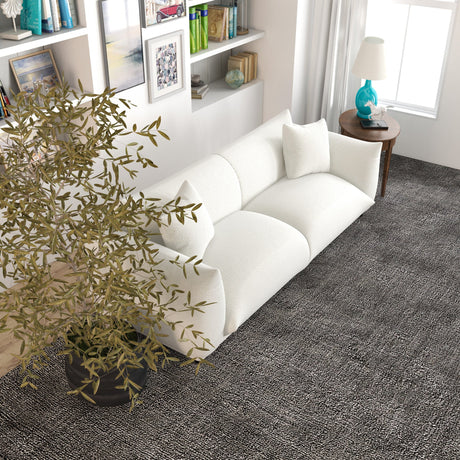 Emma Mid Century Modern Luxury Cream Boucle Sofa by Ashcroft Imports at Eve Furniture