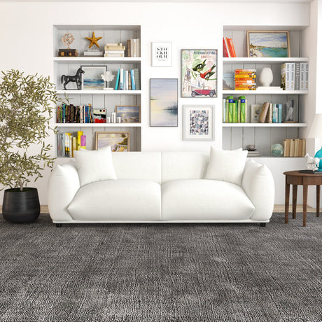 Emma Mid Century Modern Luxury Cream Boucle Sofa by Ashcroft Imports at Eve Furniture