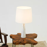 Enclave Hydro Black Table Lamp with On/Off Switch Faux Marble Base Fabric Shade by Ashcroft Imports at Eve Furniture