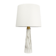 Enclave Hydro Black Table Lamp with On/Off Switch Faux Marble Base Fabric Shade by Ashcroft Imports at Eve Furniture