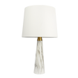 Enclave Hydro Black Table Lamp with On/Off Switch Faux Marble Base Fabric Shade by Ashcroft Furniture at Eve Furniture