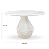 Esme Faux Marble Indoor / Outdoor 48" Round Dining Table by TOV Furniture at Eve Furniture