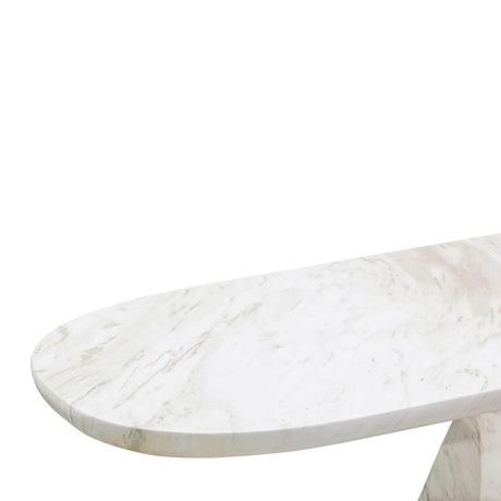 Esme Faux Marble Indoor / Outdoor Long Console Table by TOV Furniture at Eve Furniture