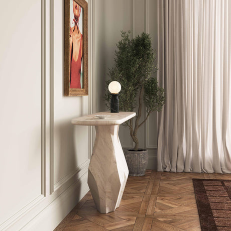 Esme Faux Marble Indoor / Outdoor Long Console Table by TOV Furniture at Eve Furniture