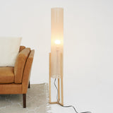Ethos Floor Lamp Oak and Natural by Ashcroft Imports at Eve Furniture