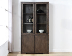 Evan Brown/Grey Curio by Steve Silver at Eve Furniture