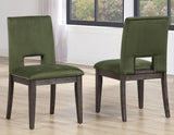 Evan Green Velvet Side Chair by Steve Silver at Eve Furniture