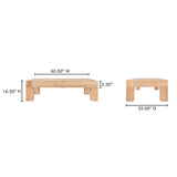 Evander Aged Oak Rectangle Coffee Table by Moe's Home at Eve Furniture