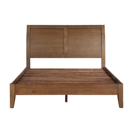 Evans Wire Brushed Light Brown Eastern King Platform Bed by Homelegance at Eve Furniture