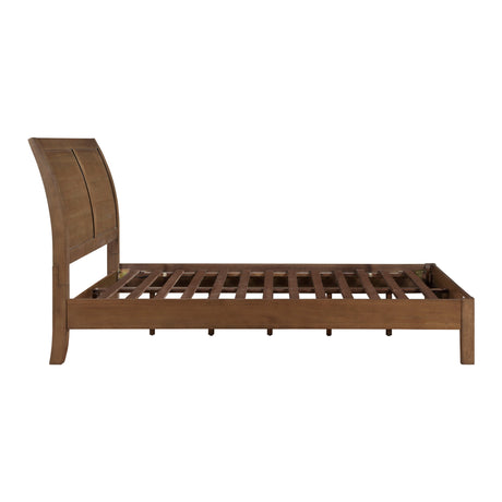 Evans Wire Brushed Light Brown Eastern King Platform Bed by Homelegance at Eve Furniture