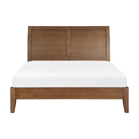 Evans Wire Brushed Light Brown Eastern King Platform Bed by Homelegance at Eve Furniture