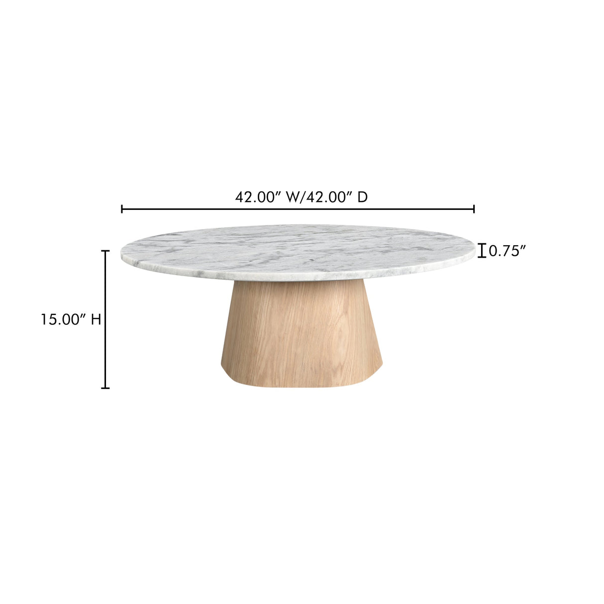 Evelyn Ashen Grey Coffee Table by Moe's Home at Eve Furniture