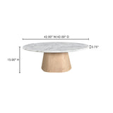 Evelyn Ashen Grey Coffee Table by Moe's Home at Eve Furniture