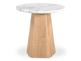 Evelyn Ashen Grey Marble Accent Table